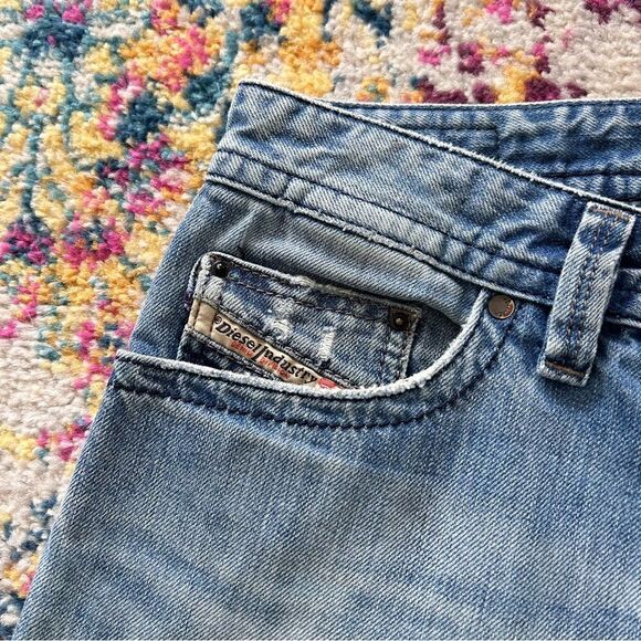 DIESEL y2k light wash distressed streetwear off duty skater jeans - Picture 3 of 4